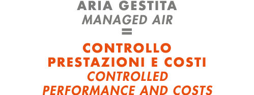 ARIA GESTITA MANAGED AIR = CONTROLLO PRESTAZIONI E COSTI CONTROLLED PERFORMANCE AND COSTS