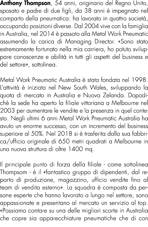 Anthony Thompson, 54 anni, originario del Regno Unito, sposato e padre di due figli, da 38 anni  impegnato nel compa...